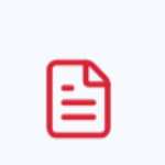 Red outlined document icon indicating a file or document