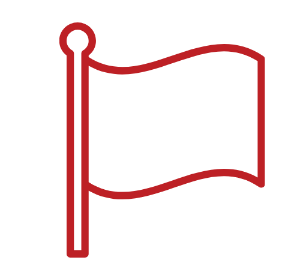 Flag icon button representing marking content as important or to report/flag it
