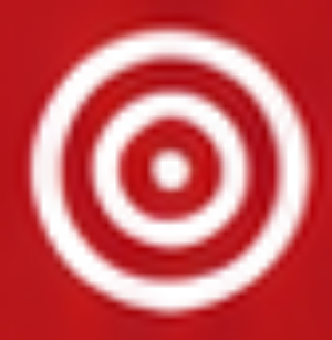 White bullseye target symbol on a red background (concentric circles)